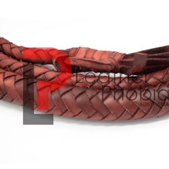 Double Belly Leather BullWhip, 04 Feet Long, 16 Plaited Heavy Duty Bull Whip