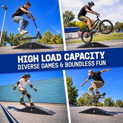 Single-Piece , Bike Ramp, Skate Ramp – Design for Beginners, More Durable, Sa…