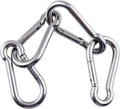 T316 Stainless Steel Carabiner Clip Snap Hook Spring Karabiner Carrabin Carbine