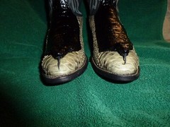 TONY LAMA COBRA HEAD BOOTS MENS 81/2B SNAKE SKIN MADE IN USA