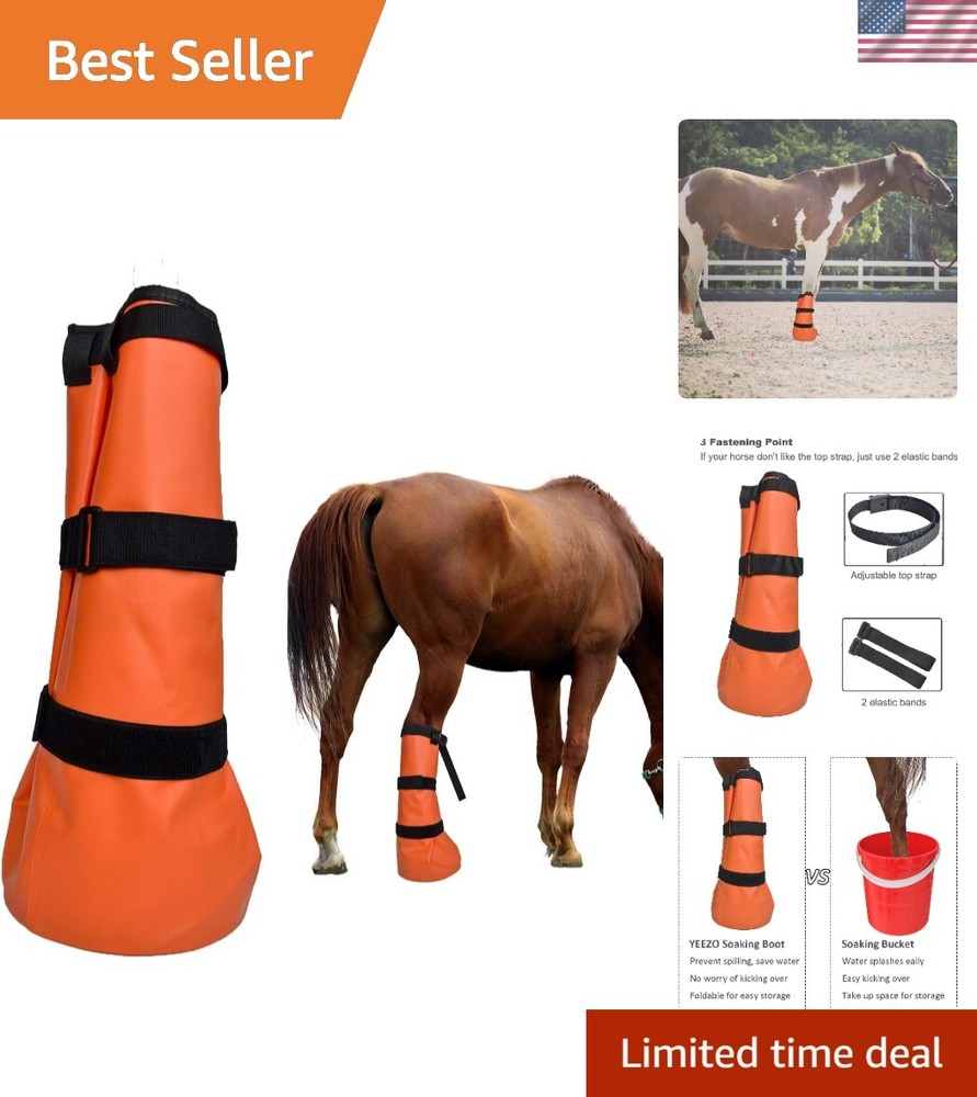 2-Pack Hoof Soaking Boots for Effective Equine Hoof Treatment – Large Size
