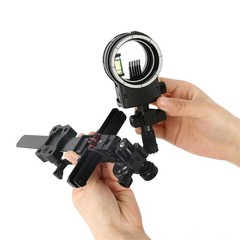 5Pin Compound Bow Sight 4X 6X 8X Lens Carbon Rod 0.019″ Adjustable Archery RH LH