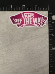VANS Off The Wall 3” Inch Skateboard Sticker Pink Ombré Decal Waterproof Vinyl