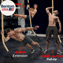 Climbing Rope Gym Workout – 10FT Heavy Duty Jute Thick Ropes for Adults Strength