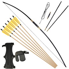 65″ English Longbow Set 20-120lbs Archery Traditional Takedown Bow Hunting RH LH