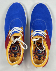 Lakai Riley 2 Blue/Red/Yellow Hawk Suede Skateboarding Sneakers Men’s 9.5 – READ