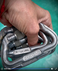 OMEGA USA D Carabiner Screw-Lock Aluminum kN 31/9/9 CE0082 Climbing Clip LOCKING