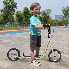 Kick Scooter Bike for 6-12-Years Old Kids W/Adjustable Handlebar,12 In. Inflatab