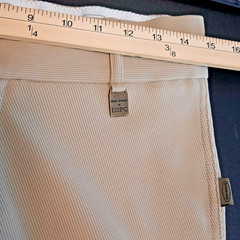 Devon Aire Ribbed Leather Equestrian Riding Breeches Pants Women Size 28 Beige