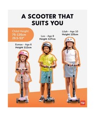 Big Fold | Three Wheel Scooter for Children Ages 5-10 Years | LED Wheels with…