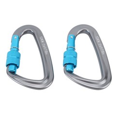 2PCS Compact Locking Carabiners For Outdoor Activities D Shape Popular