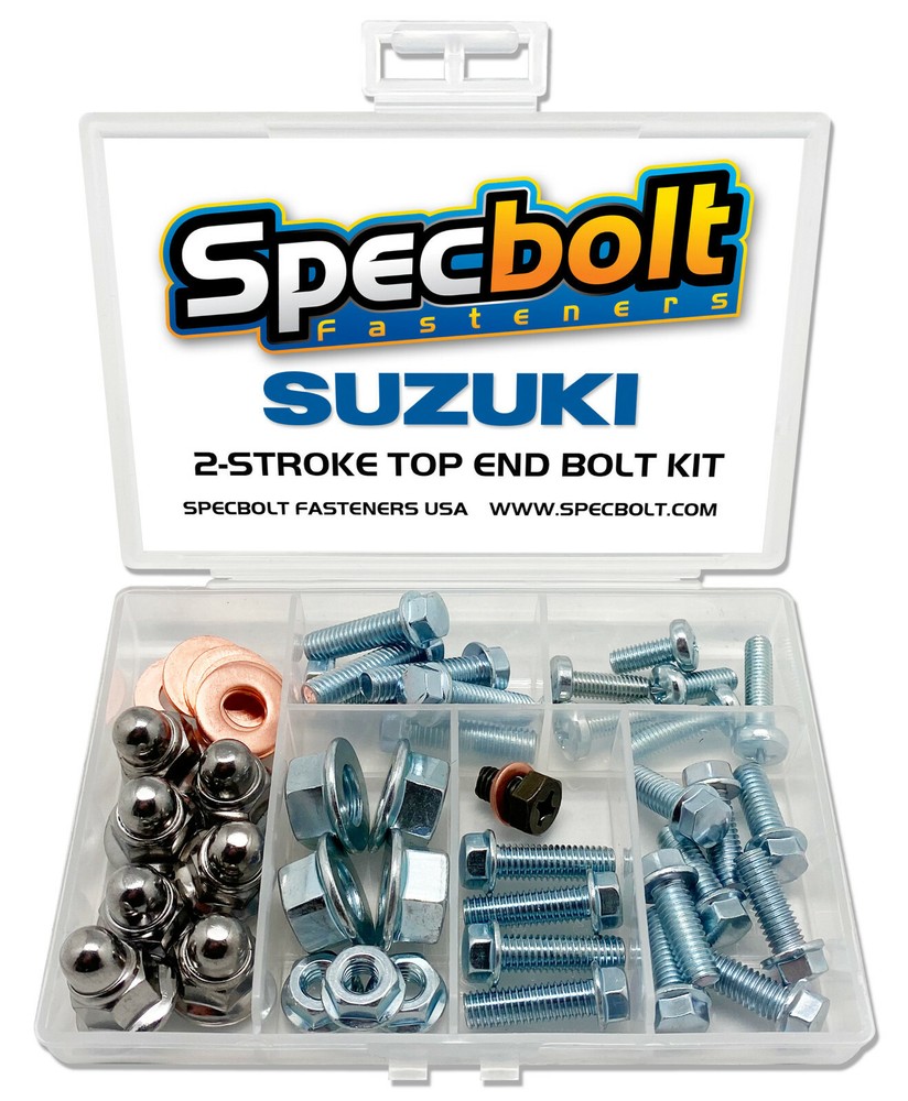 81 82 Suzuki RM465 Top End Engine Bolt Nut Kit RM 465 Zinc Cylinder Head Rebuild