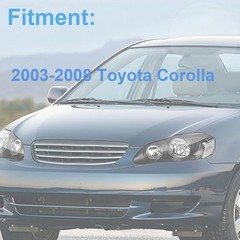 Pair Headlight Assembly Set For 2003 2004 2005 2006 2007 2008 Toyota Corolla …
