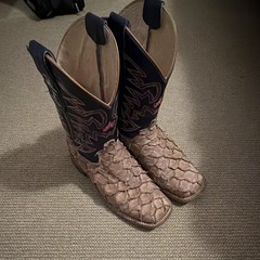 Men’s Justin Boots Tan Pirarucu Ocean Front 7d