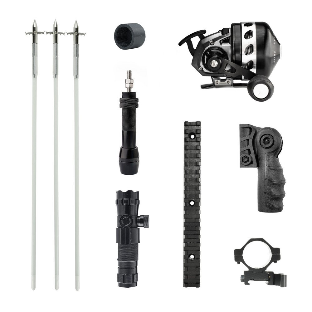 BALLISTA Bowfishing Kit: Spincast Reel, Bowfishing Arrows, Green Laser & More