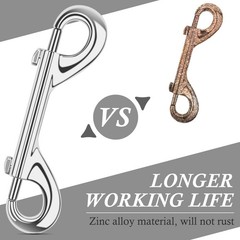 15 Pack Double Ended Bolt Snap Hooks Extra Large 4.7inch Zinc Alloy Mental Cl…