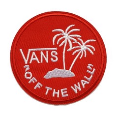 VANS «OFF THE WALL» NEW EMBROIDERED IRON ON PATCH SKATEBOARD ROUND
