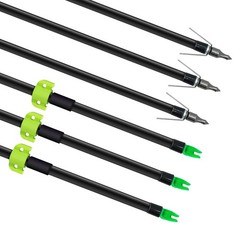 6/12Pcs Bow Fishing Arrows 8mm Fiberglass Arrow with Nock and Safety Slide Fi…