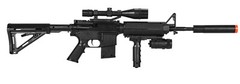 P1158D M4 SPRING AEG VERTICAL GRIP LASER ADJUSTABLE STOCK AIRSOFT RIFLE & PISTOL
