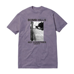 GX1000 Skateboards Bomb Hills Not Countries Lilac Purple / Chalk Gray T-Shirt