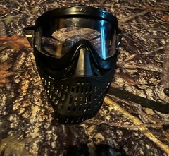 Black JT Spectra Proshield paintball goggle mask with thermal clear lens