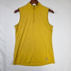 Dover Saddlery CoolBlast Sleeveless Goldenrod 1/4 Zip Shirt Medium SunShirt Golf