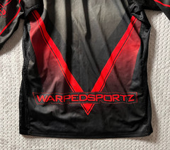 WARPED SPORTZ PAINTBALL JERSEY – ADULT SIZE EXTRA LARGE XL – BLACK /RED – OG