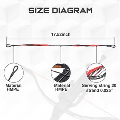 Replacement String for Cobra 50/80 lbs Pistol Crossbows w/Limb Tips 17.5in NEW