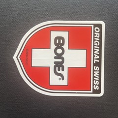 Vintage 2014 Bones Original Swiss￼Skateboarding Sticker Red, Black & White