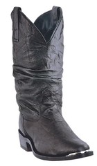 Dingo 12″ Slouch Men’s Western Boots Size 10 Distressed Black 15240 Vintage