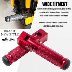 M8 Motorcycle Folding Rearsets Foldable Motorbike Footrest Bicycle Type B Red