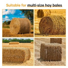 Round Bale Hay Net 4x4ft Large Round Bale Hay Nets for Horses Heavy Duty Slow…