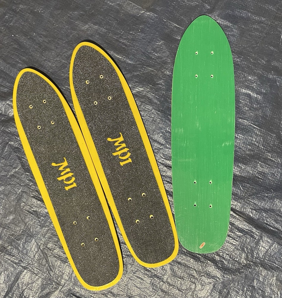 MPI Skateboard Deck-25″ NOS Fiberglass Slalom Old School Vintage Funtail 2-Pack