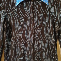 Western Show Jacket Zip Sz L Crystals Glitzy Showmanship Equestrian Horse Riding