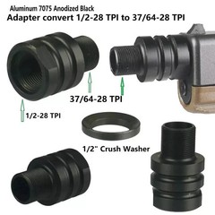 Black Color Low Concussion Muzzle Brake Compensator 1/2»x28 Thread For .17HMR