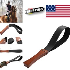 Equestrian Riding Aid 19 Inches Black Wooden Handle Anti Slip for Horse Training