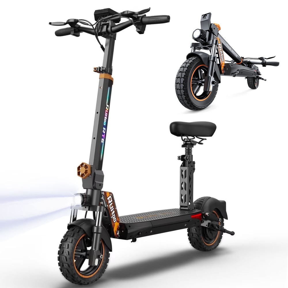 Ruitoo 1000W Electric Scooter with Seat Fast E-Scooter 48V 18.2AH 32MPH 34 Miles