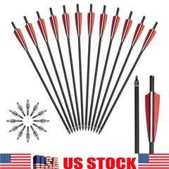 TOPARCHERY 20″ Crossbow Bolts Crossbow Arrows OD8.8mm for Archery Hunting-12PACK