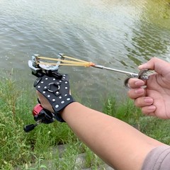 Catapult Slingshot Archery Bow fishing Arrows Reel Laser Shooting Bow Fishing-US