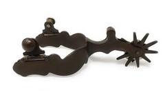 AJ Tack Antique Brown Stars Western Spurs – Mens