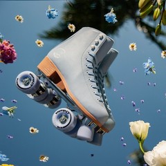 C7skates Premium Bleu Brume Quad Roller Skates for Youth and Adult