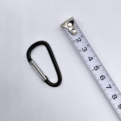 30PCS Aluminum Carabiner Clips, 2″ D Shape Spring Snap Hooks Carabiner with 30PC