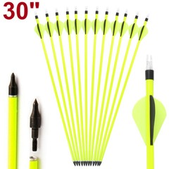12pcs 30″ Carbon Arrows Spine 500 OD7.8mm Archery Compound Recurve Bow Hunting
