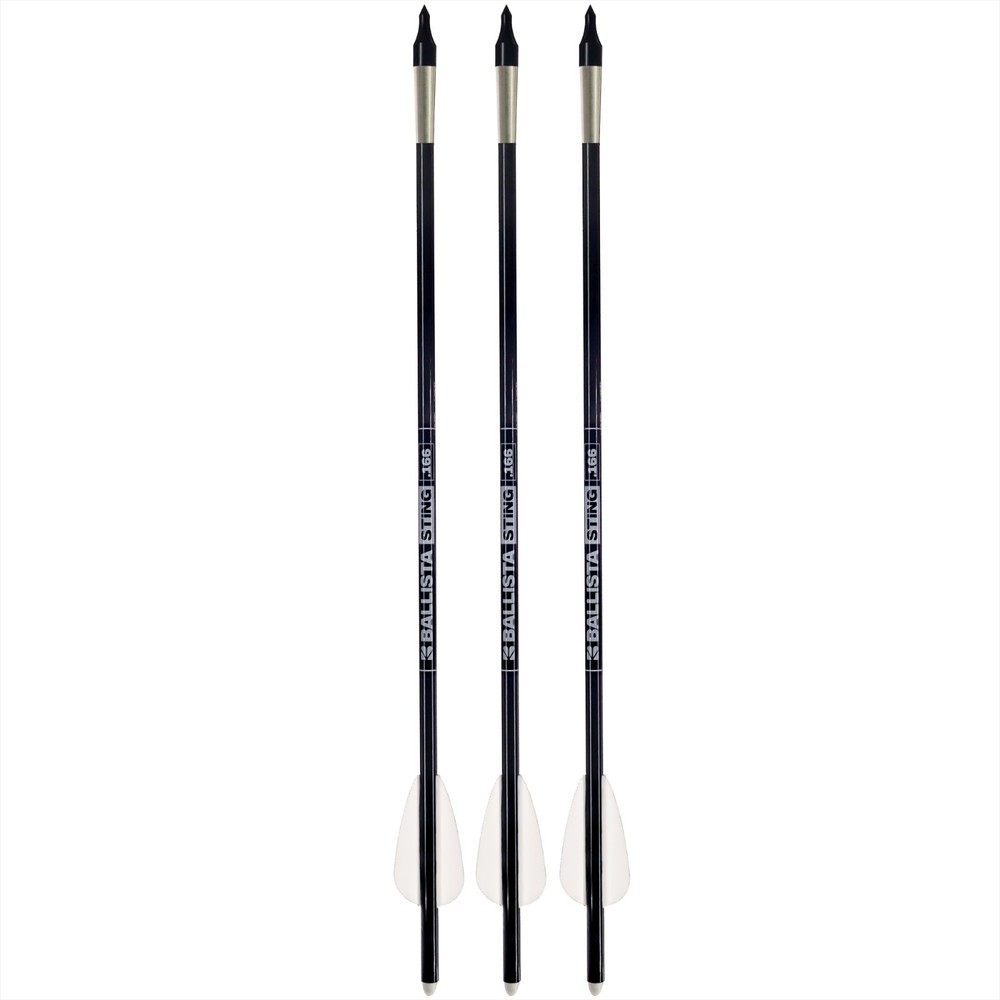 BALLISTA Sting Micro-Diameter Carbon Crossbow Bolts w/ SS Penetrator Inserts 3pc