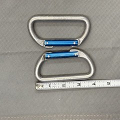 Vintage REI Carabiner 2300 KG USA – D Shape – Blue Gate – Lot of 2
