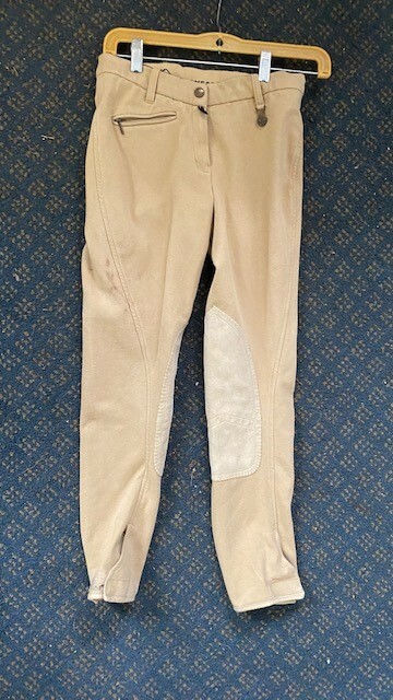 BREECHES Size 26 Ladies Tan* VGC Front zip Cotton Blend Equicomfort