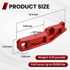 Rear Recovery Points for 2024-2026 Toyota Tacoma, PT989-35245-03 (Red)