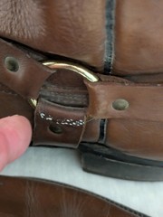 VTG 70S ACME DINGO 13″ HARNESS COWBOY BOOTS SQUARE TOE USA MADE 10.5 D BROWN