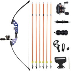 40lb Bowfishing Recurve Bow Set Arrow Reel Straight Bow Archery Hunting Fishing