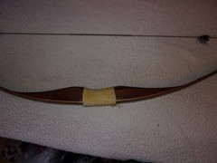 Vintage Custom Made Wood Left Hand Long Bow